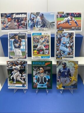 Jac Caglianone/Pasquantino rookie cards w/ 2026 Bobby Witt Jr & Salvador Perez